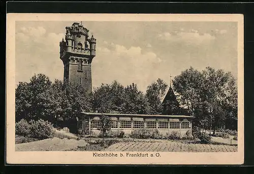 AK Frankfurt / Oder, Gasthaus und Turm Kleisthöhe