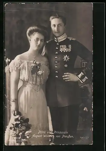 AK Prinz und Prinzessin August Wilhelm von Preussen