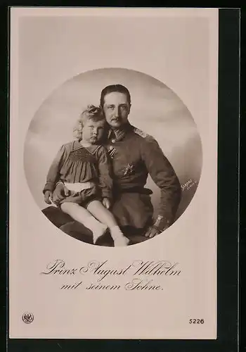AK Prinz August Wilhelm mit seinem Sohn