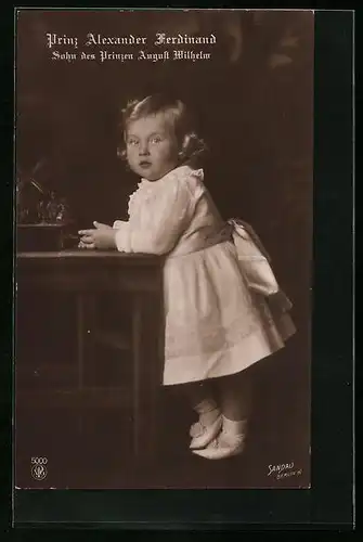 AK Prinz Alexander Ferdinand, Sohn des Prinzen August Wilhelm im Kinderkleid
