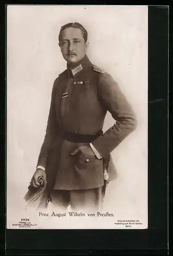 AK Prinz August Wilhelm von Preussen in Jacket