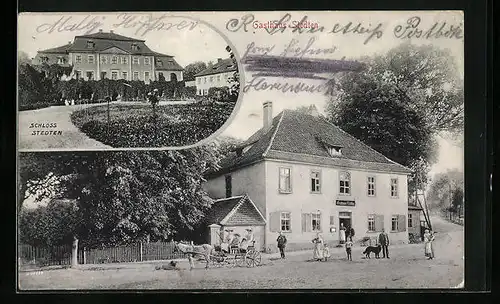 AK Stedten b. Erfurt, Gasthaus, Schloss