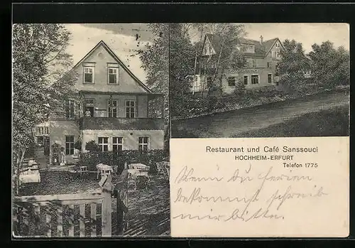 AK Erfurt-Hochheim, Restaurant und Cafe Sanssouci