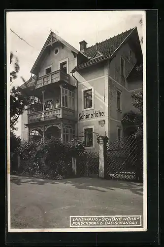 AK Porschdorf b. Bad Schandau, Landhaus Schöne Höhe