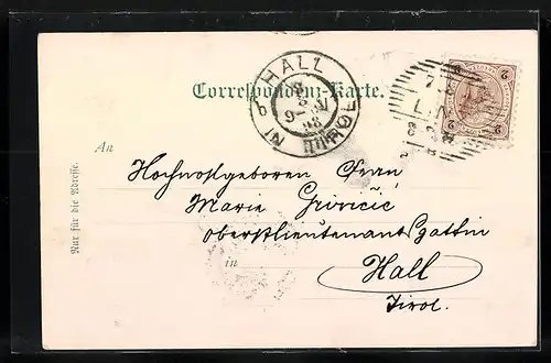 AK Linz a. D., Blick auf das Schloss Steyreck