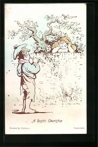 Künstler-AK Cynicus: A Rustic Courtship.