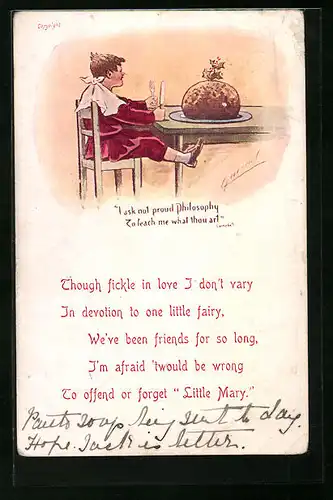 Künstler-AK Cynicus: I ask not proud Philosophy to teach me what thou art