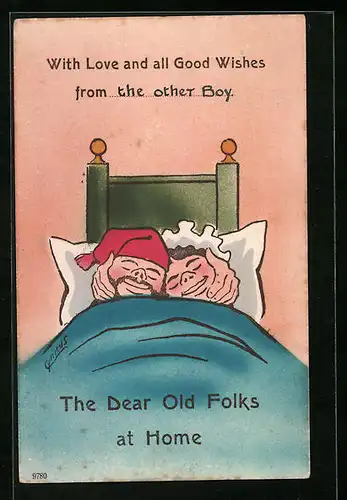 Künstler-AK Cynicus: The Dear Old Folks at Home.