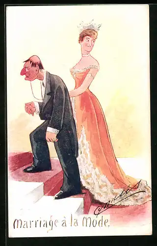 Künstler-AK Cynicus: Marriage a la Mode.