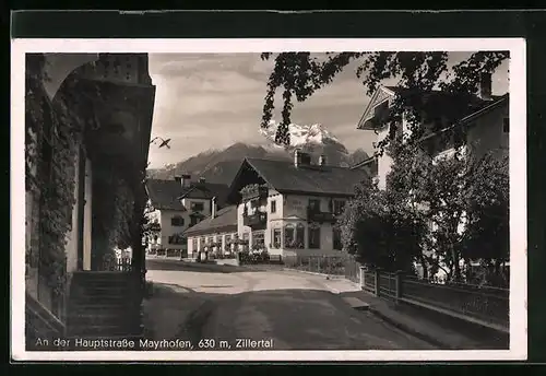 AK Mayrhofen, Partie an der Hauptstrasse