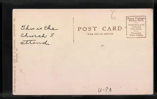 AK Tyrone, PA, First Lutheran Church