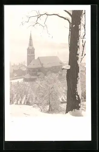 AK Innsbruck-Hötting, Kirche im Winterglanz