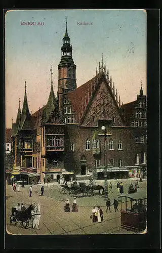 AK Breslau, Blick auf das Rathaus