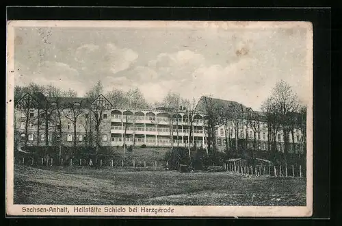 AK Schielo / Sachsen-Anhalt, Blick zur Heilstätte