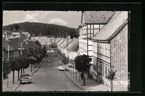 AK Güntersberge, Ortsansicht mit Strassenblick