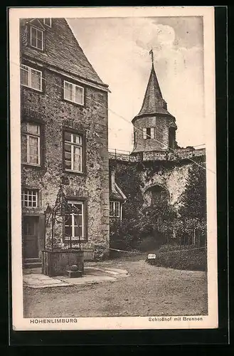 AK Hohenlimburg, Schlosshof mit Brunnen