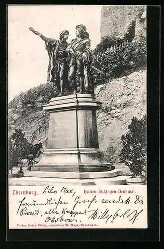 AK Ebernburg, Hutten-Sickingen-Denkmal