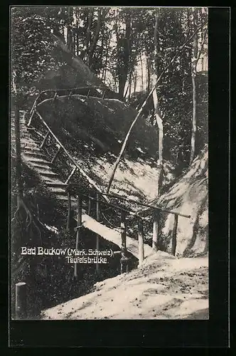 AK Bad Buckow, Partie mit Teufelsbrücke