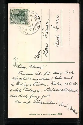 AK Alt-Frankfurt, Römerberg, Blick zum Dom