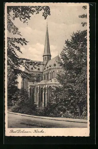 AK Bad Doberan, Partie mit Kirche