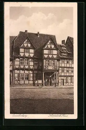 AK Quedlinburg, Blick zum Kloppstockhaus