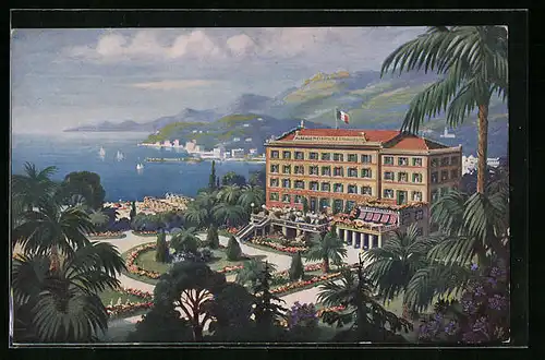 AK S. Margherita, Hotel Metropole über der Stadt