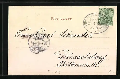 Lithographie Wartburg mit Erstem Hof