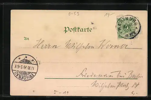 Lithographie Panoramablick zur Wartburg