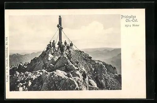 AK Gipfelkreuz an der Prielspitze