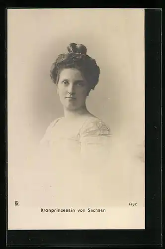 AK Kronprinzessin Luise von Sachsen im Portrait