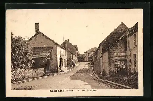 AK Saint-Loup, La Rue Principale