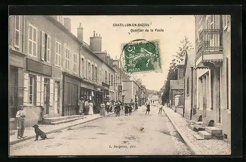 AK Chatillon-en-Bazois, Quartier de la Poste