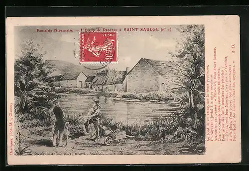 AK Saint-Saulge, Fantasie Nivernaise, l'Etang de Ranceau