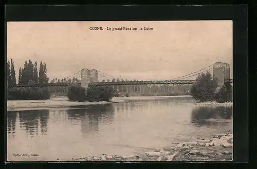 AK Cosne, le grand Pont sur la Loire