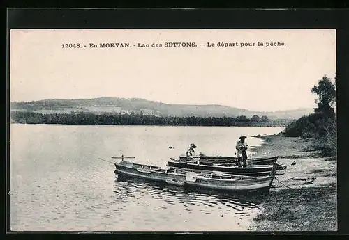 AK Les Settons, Lac des Settons, le départ pour la peche