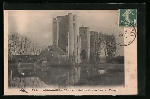AK Varennes-les-Narcy, Ruines du Chateau de Passy