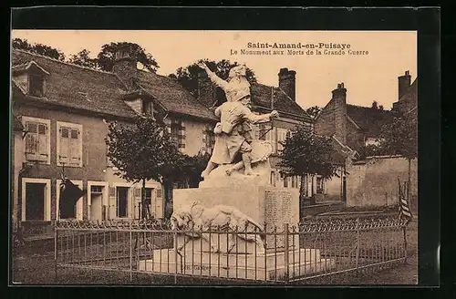 AK Saint-Amand-en-Puisaye, le Monument aux Morts de la Grande Guerre
