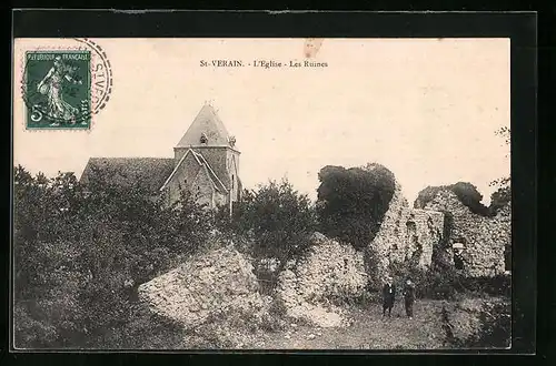AK St-Verain, l'Eglise, les Ruines