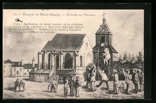 AK Saint-Saulge, l'Herbe du Clocher