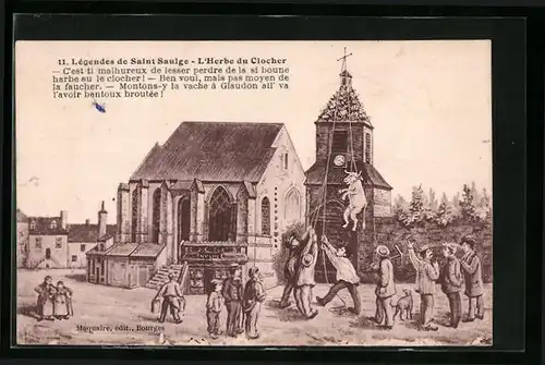AK Saint-Saulge, l'Herbe du Clocher