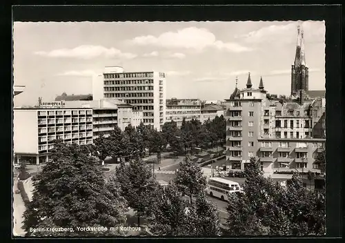 AK Berlin-Kreuzberg, Yorckstrasse mit Rathaus