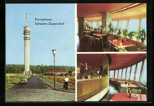 AK Schwerin-Zippendorf, Fernsehturm, Café