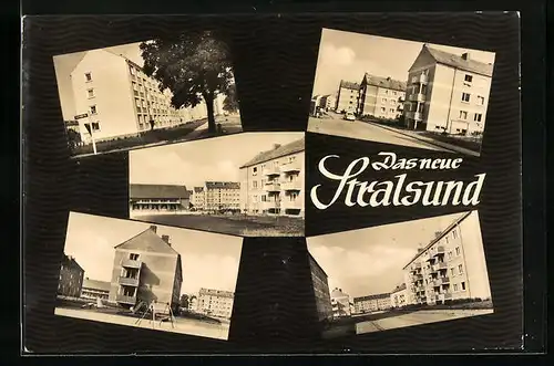 AK Stralsund, Gebäude- und Siedlungsansichten