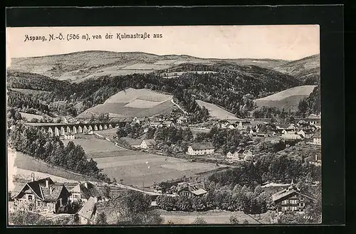 AK Aspang, Panorama von der Kulmstrasse aus