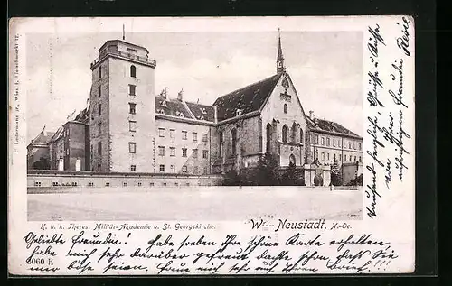 AK Wr. Neustadt, K. u. k. theres. Militär-Akademie