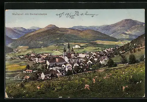 AK Mariazell, Panorama mit Gemeindealpe