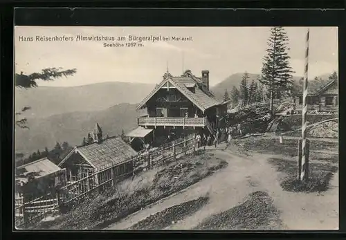 AK Mariazell, Hans Reisenhofers Almwirtshaus am Bürgeralpel