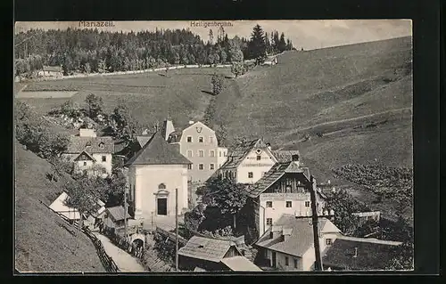 AK Mariazell, Panorama mit Heiligenbrunn