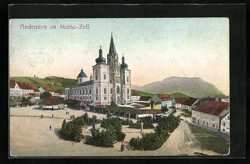 AK Mariazell, Blick zur Kirche