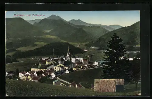 AK Mariazell, Gesamtansicht mit Zellerhüte